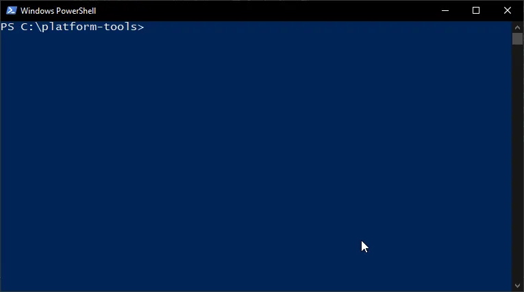 ADB/Fastboot command window on Windows computer