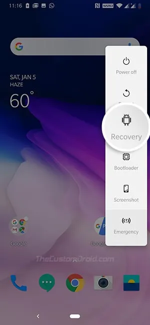 Boot OnePlus 7/OnePlus 7 Pro into Recovery Mode using Advanced Reboot Menu