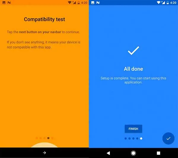 Customize Android Oreo Navigation Bar - App Setup Complete