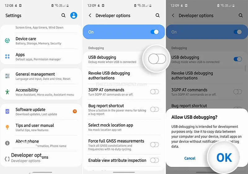 Enable USB Debugging on Samsung Galaxy S20