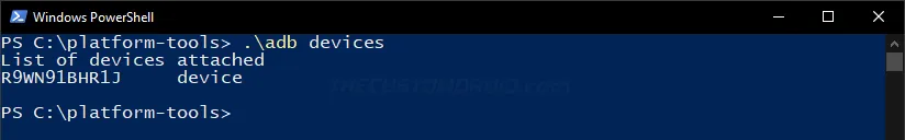 Step 4: Verify ADB Connection