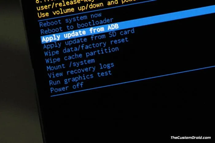 Install Essential Phone Android 8.1 Oreo Update - Apply update from ADB
