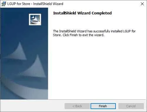 LGUP Tool Installation Finished