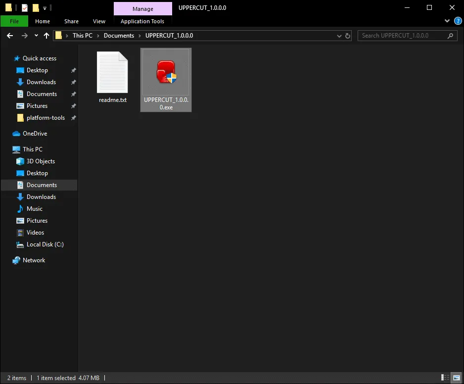Launch LGUP Tool with UPPERCUT