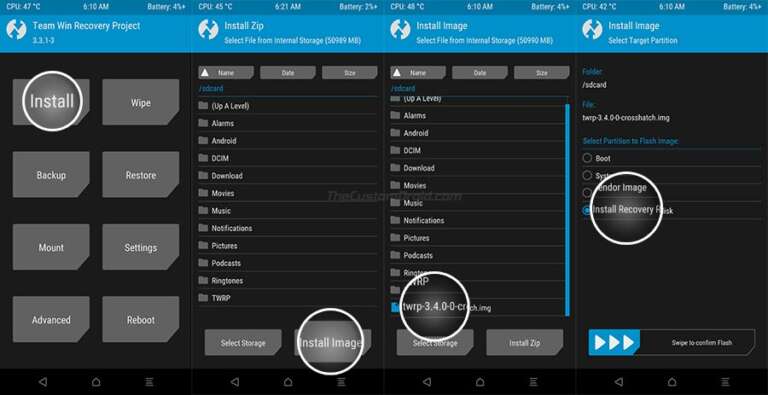 Twrp recovery не видит zip файлы