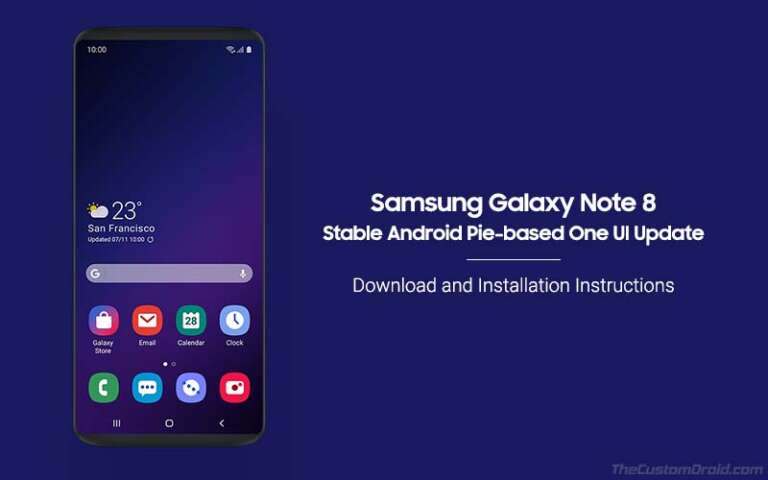 samsung note 8 one ui 2 update